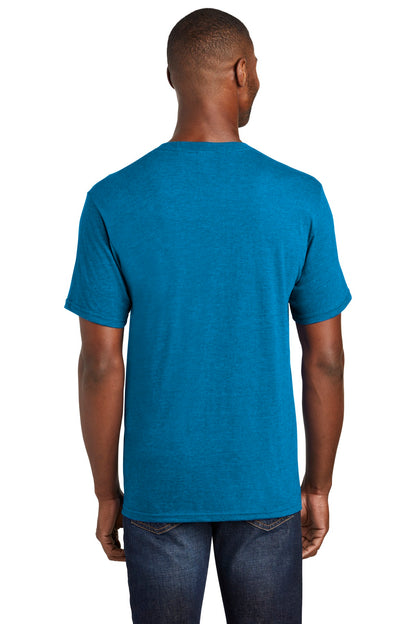 Custom Embroidered Port & Company  Fan Favorite  Blend Tee. PC455,Sapphire Heather