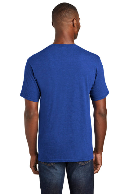 Custom Embroidered Port & Company  Fan Favorite  Blend Tee. PC455,True Royal Heather