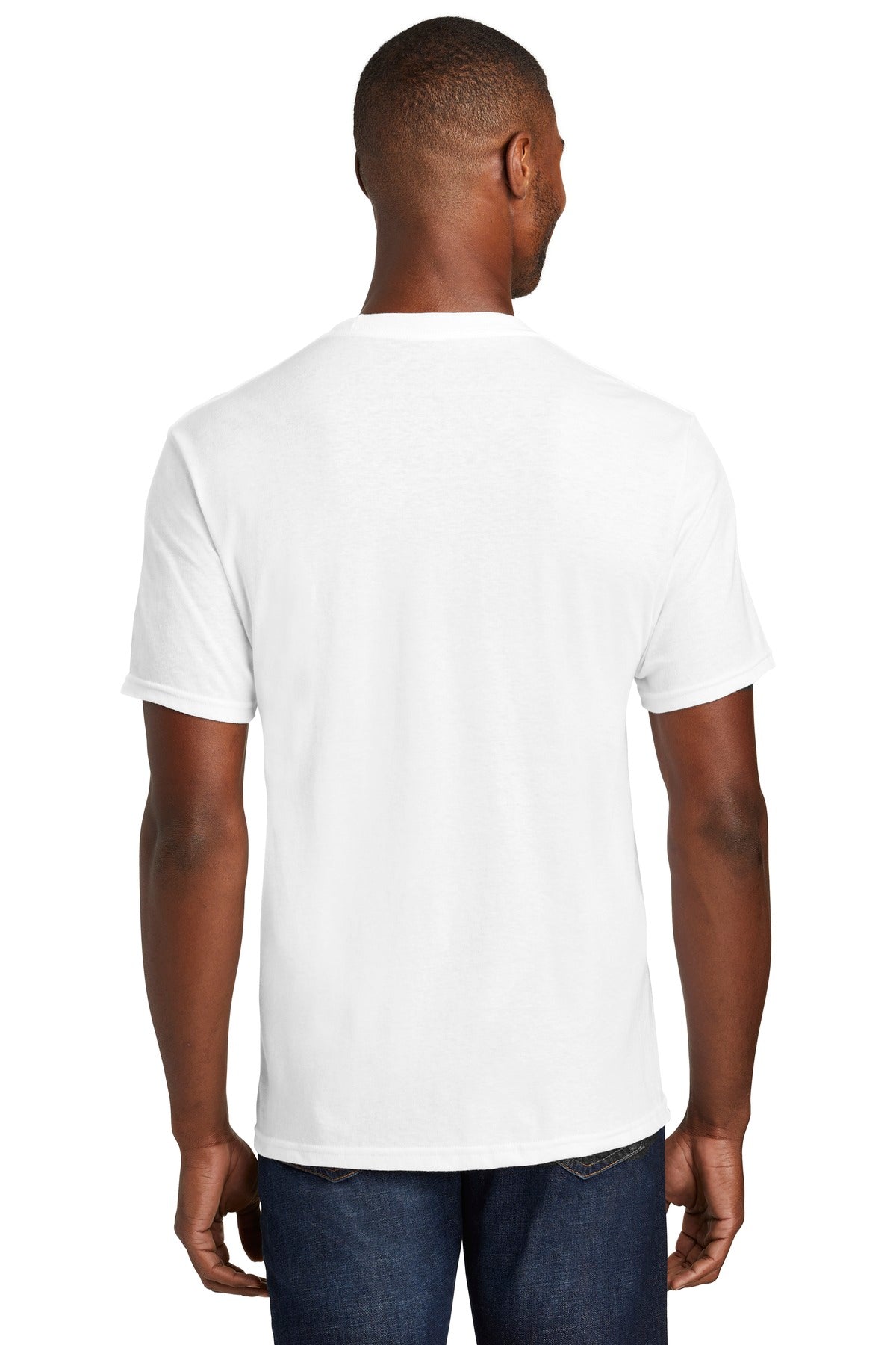 Custom Embroidered Port & Company  Fan Favorite  Blend Tee. PC455,White