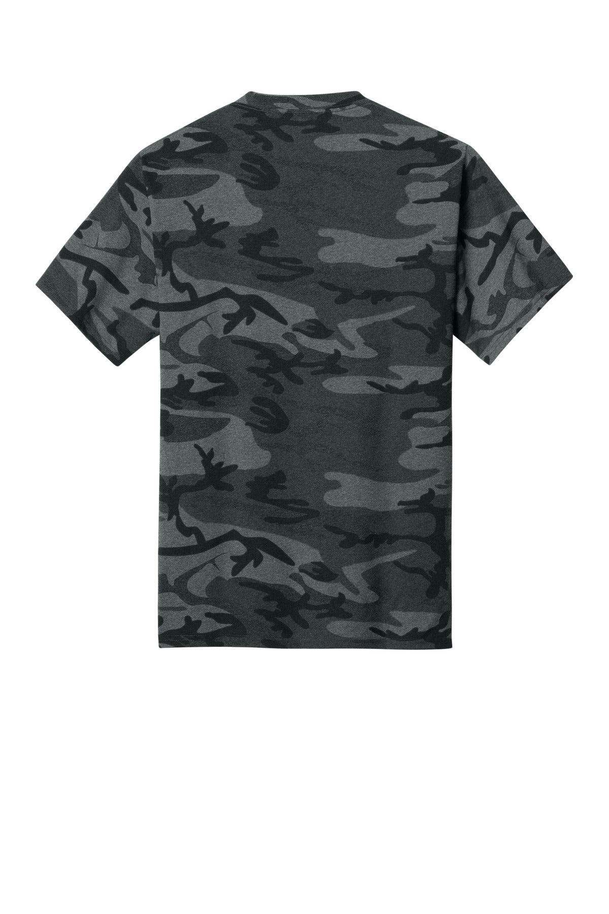 Custom Embroidered Port & Co T-Shirts  in Black Heather Camo