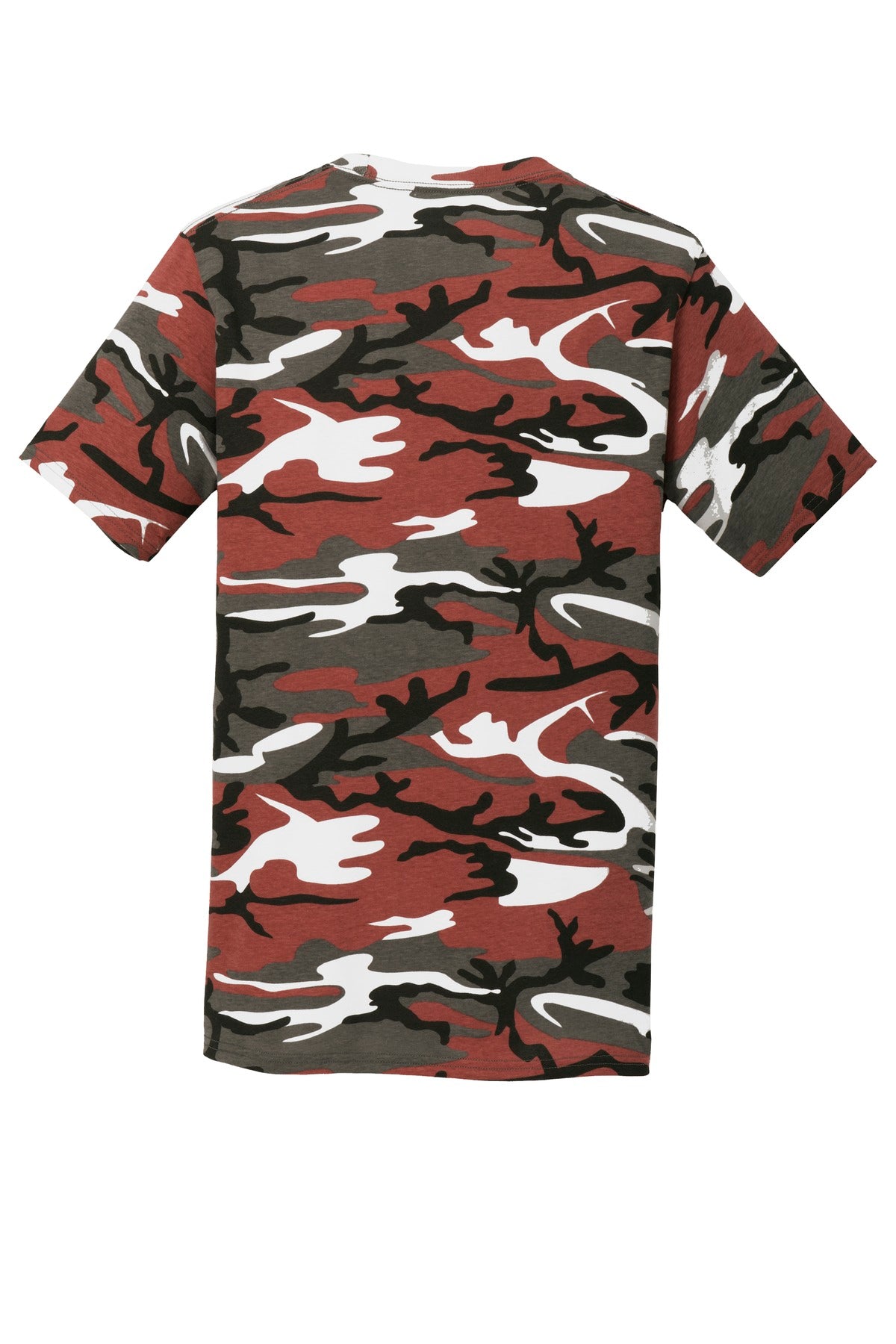 Custom Embroidered Port & Co T-Shirts  in Red Camo