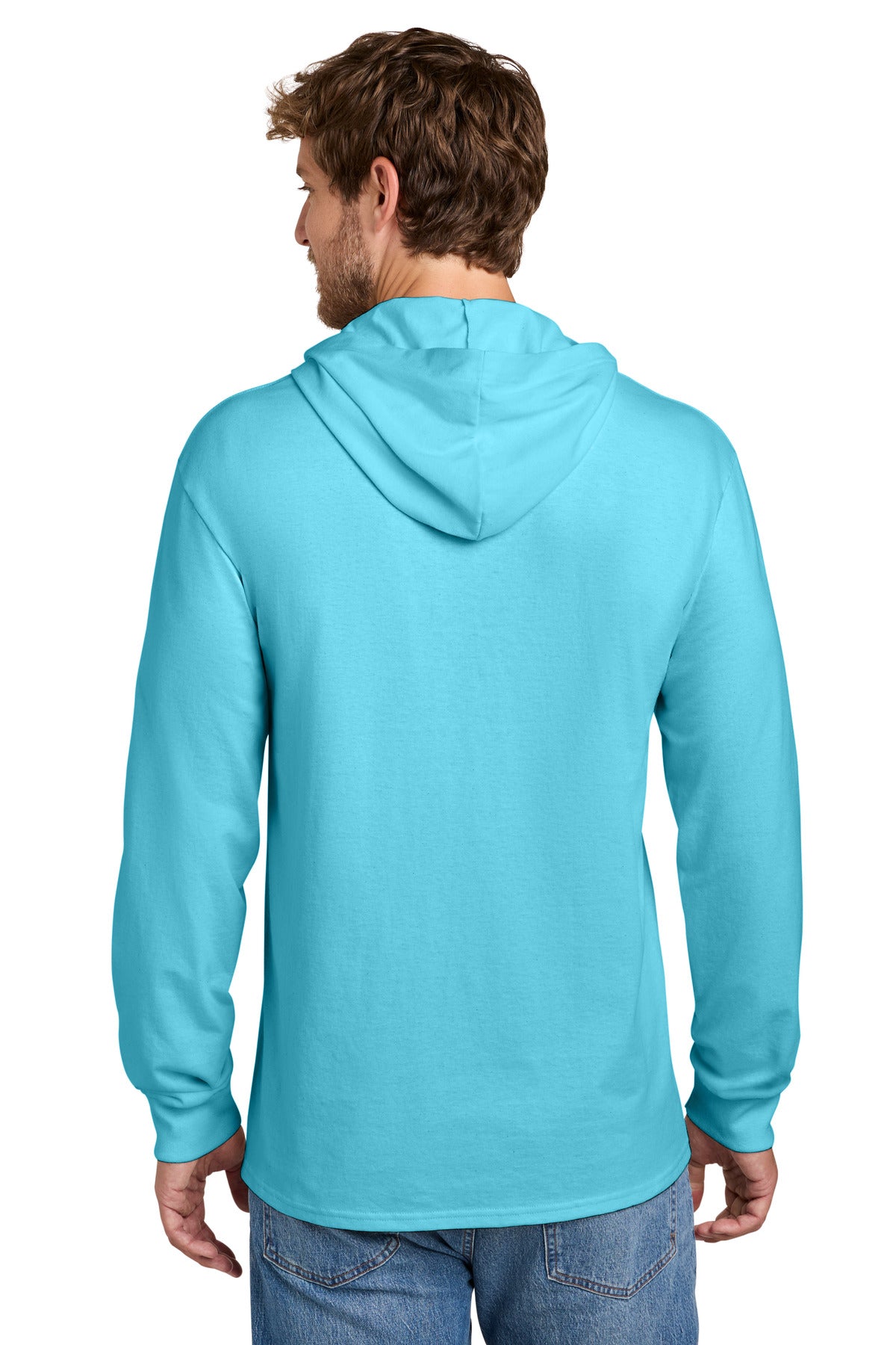 Custom Embroidered Port & Co T-Shirts  in Aquatic Blue