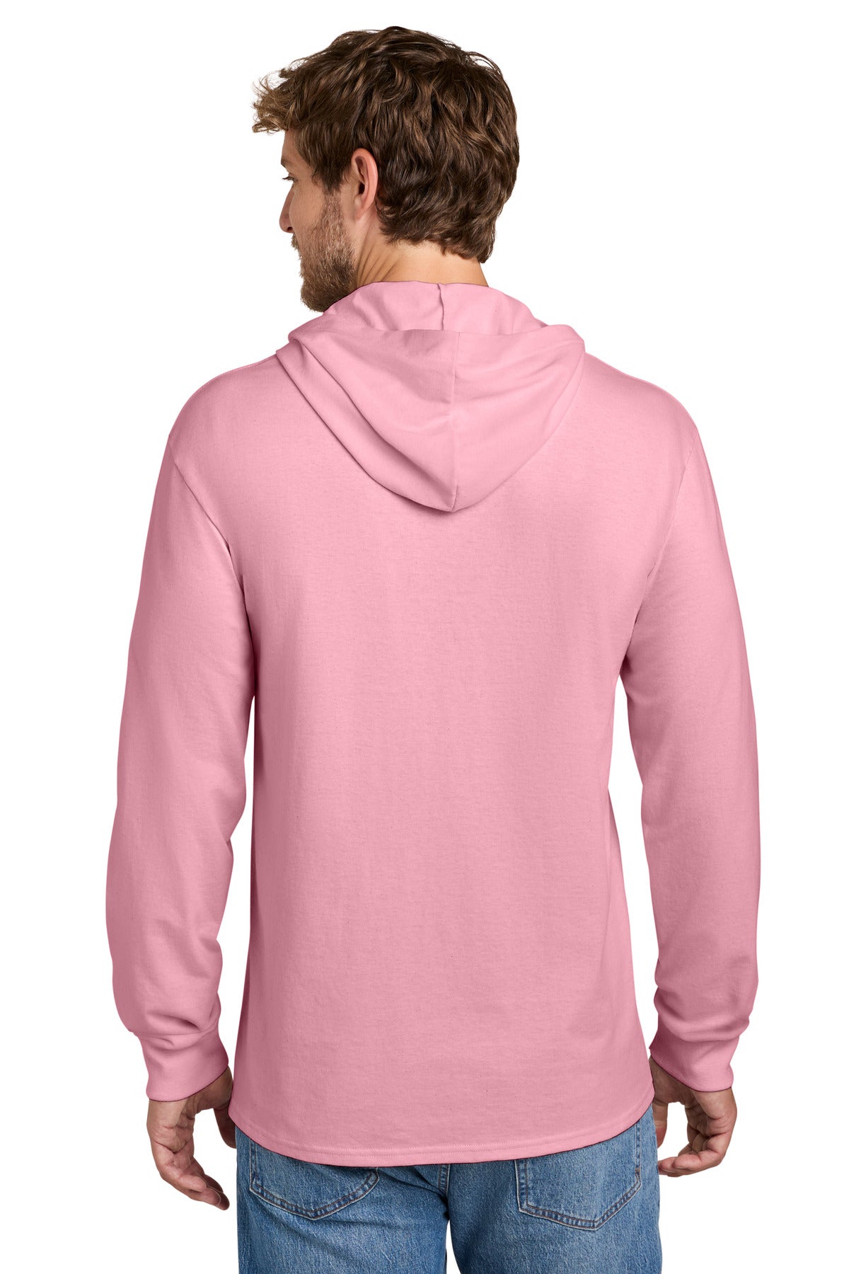 Custom Embroidered Port & Co T-Shirts  in Candy Pink