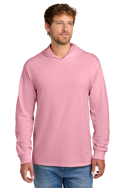 Custom Embroidered Port & Co T-Shirts  in Candy Pink