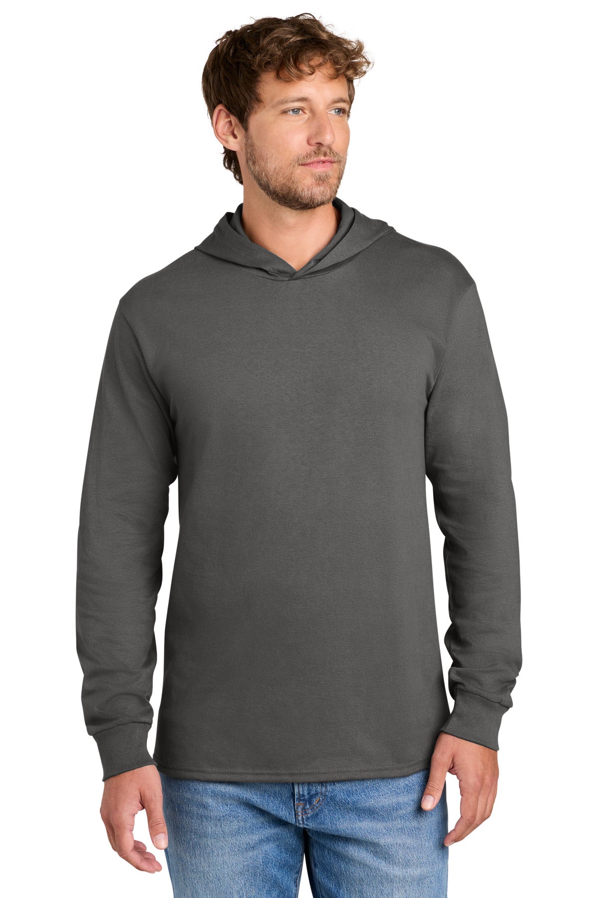 Custom Embroidered Port & Co T-Shirts  in Charcoal