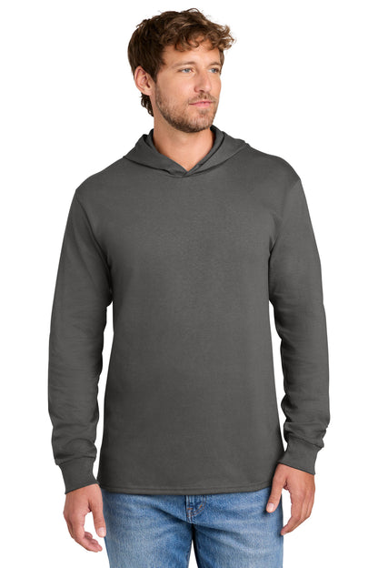 Custom Embroidered Port & Co T-Shirts  in Charcoal
