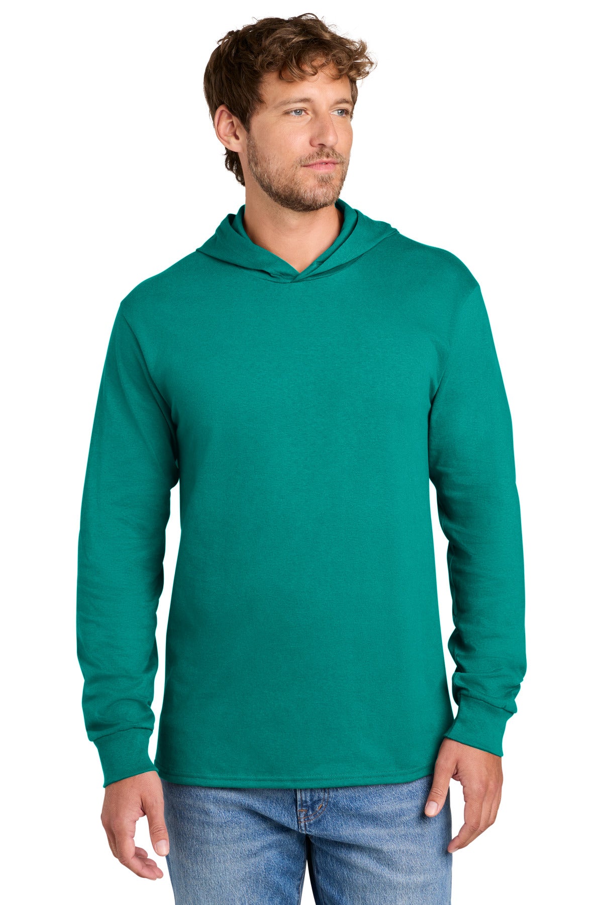 Custom Embroidered Port & Co T-Shirts  in Jade Green