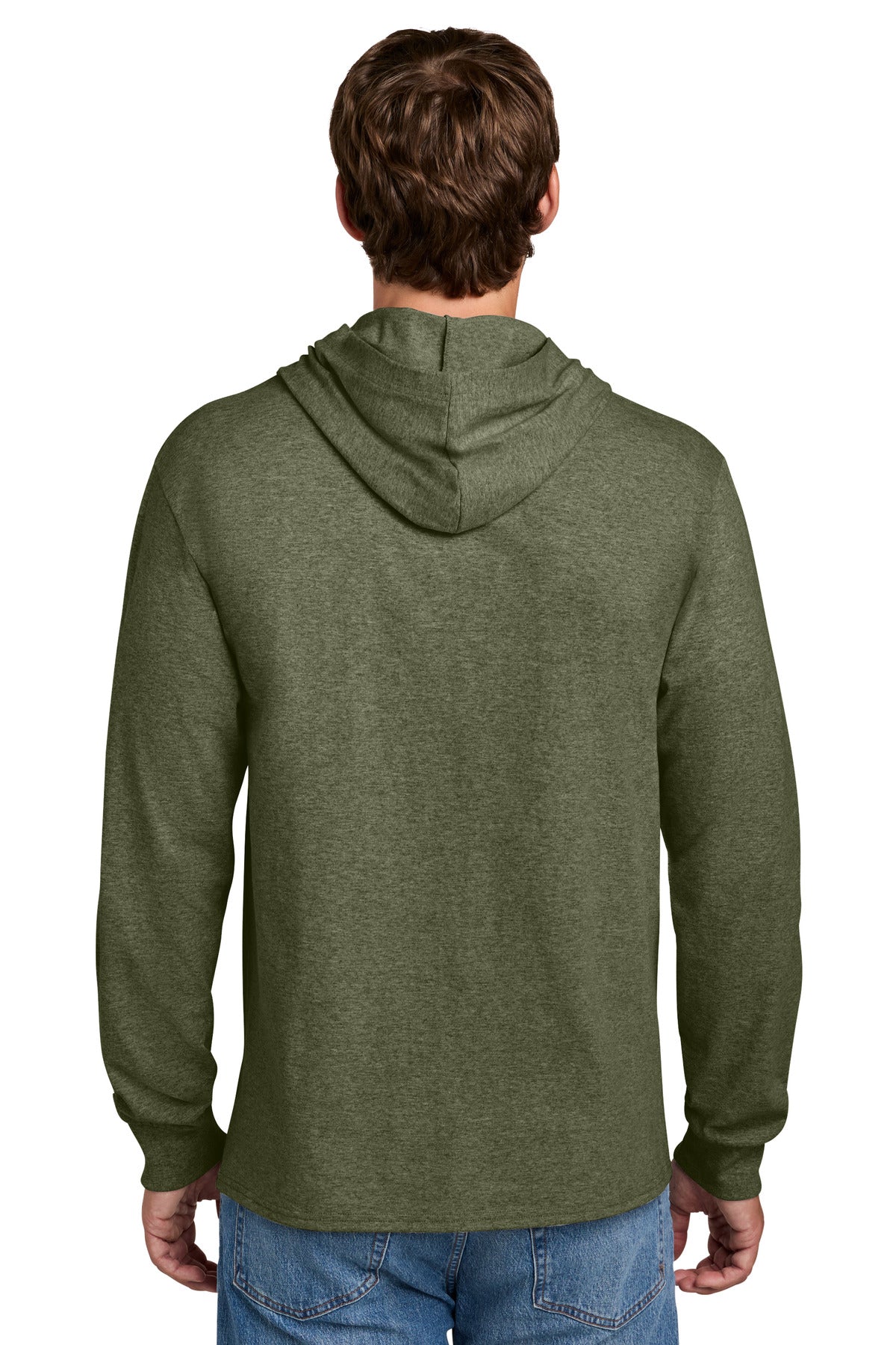 Custom Embroidered Port & Co T-Shirts  in Olive Drab Green Heather