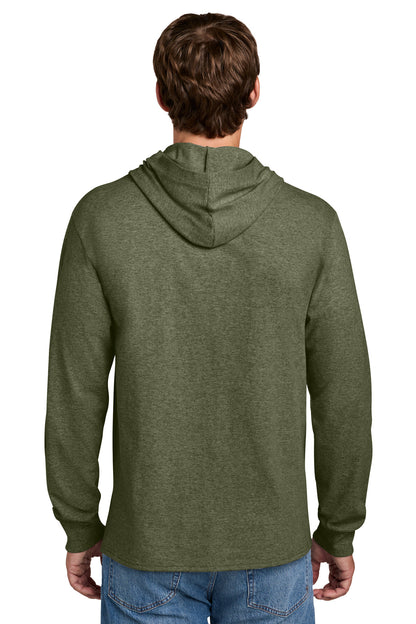 Custom Embroidered Port & Co T-Shirts  in Olive Drab Green Heather