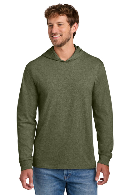 Custom Embroidered Port & Co T-Shirts  in Olive Drab Green Heather