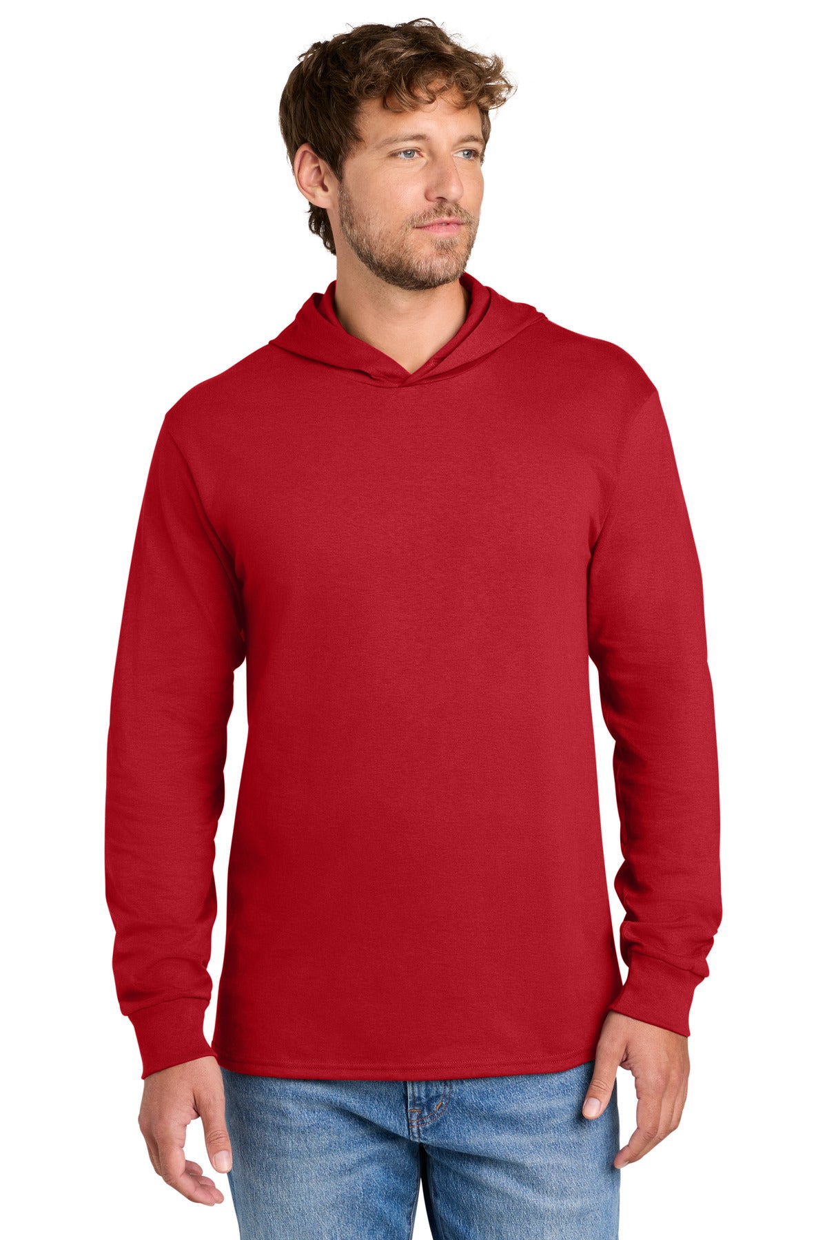 Custom Embroidered Port & Co T-Shirts  in Red