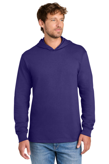 Custom Embroidered Port & Co T-Shirts  in Team Purple