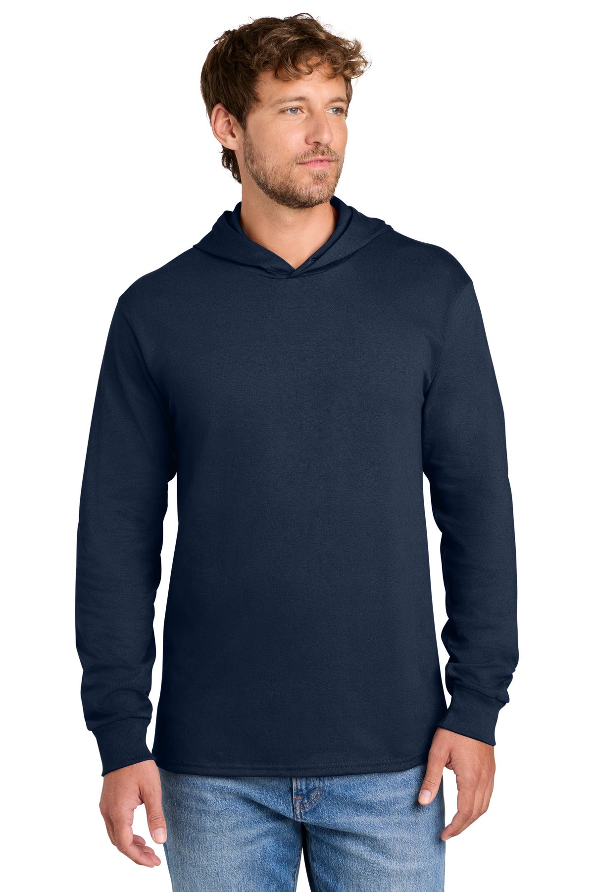 Custom Embroidered Port & Co T-Shirts  in True Navy