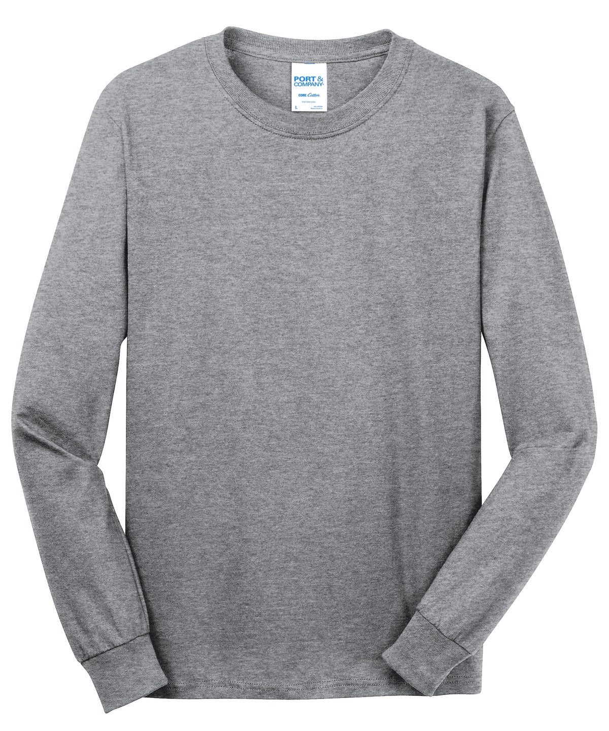 Port & Company - Long Sleeve Core Cotton Tee. PC54LS Athletic Heather
