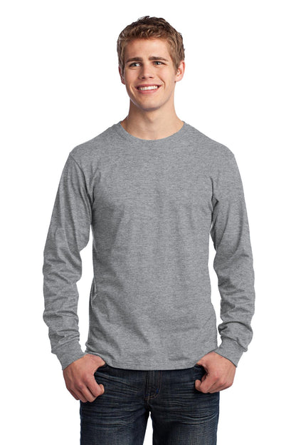 Port & Company - Long Sleeve Core Cotton Tee. PC54LS Athletic Heather