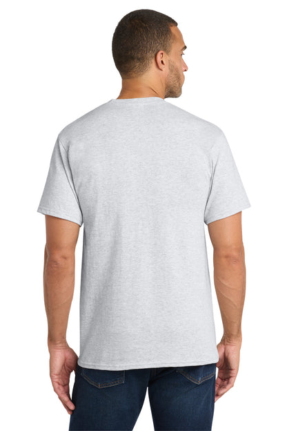 Custom Embroidered Port & Co T-Shirts  in Ash