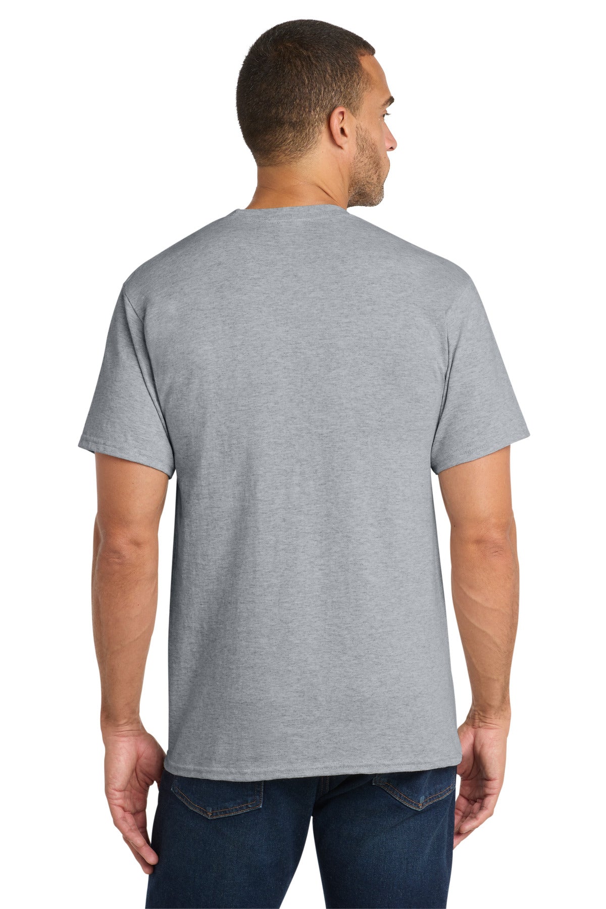 Custom Embroidered Port & Co T-Shirts  in Athletic Heather
