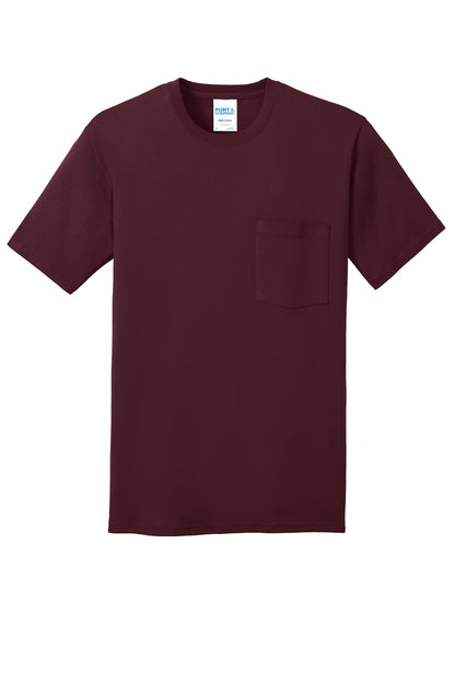 Port & Company Core Cotton Pocket Tee. PC54P