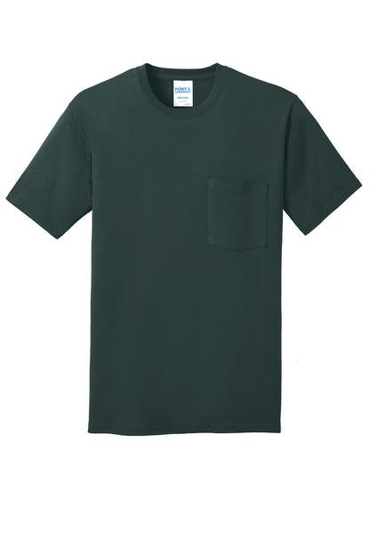 Port & Company Core Cotton Pocket Tee. PC54P