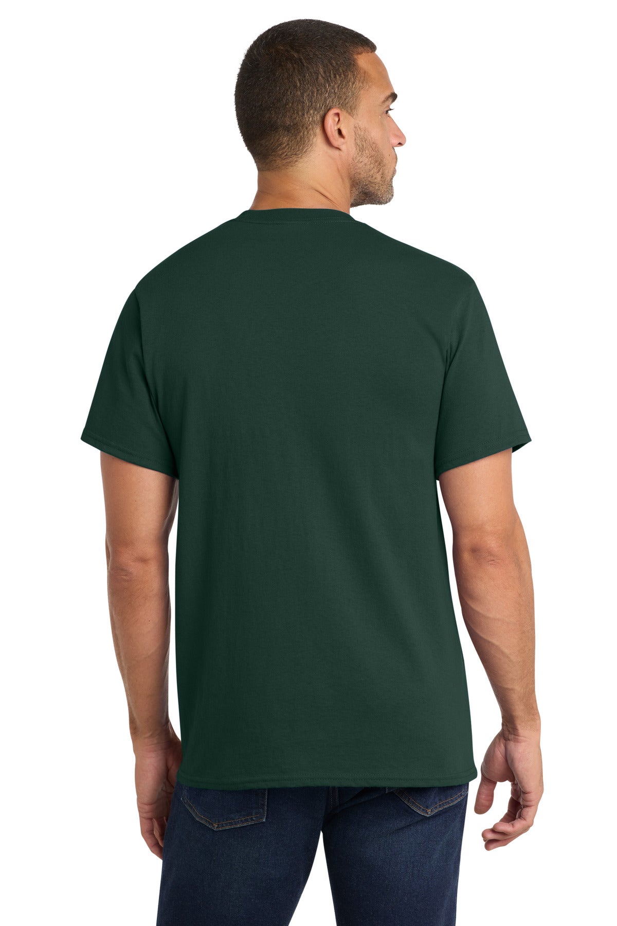 Custom Embroidered Port & Co T-Shirts  in Dark Green