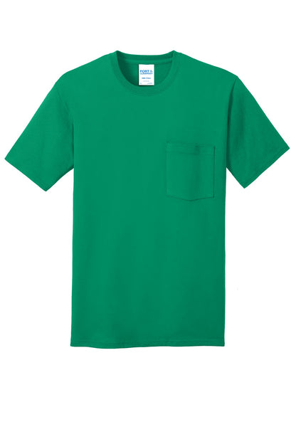 Port & Company Core Cotton Pocket Tee. PC54P