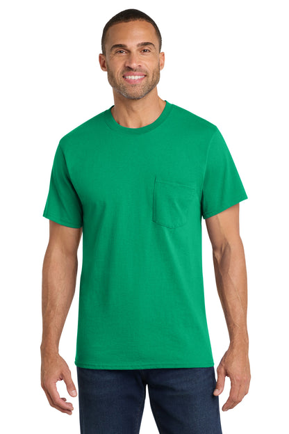 Custom Embroidered Port & Co T-Shirts  in Kelly