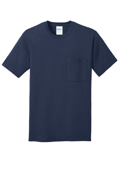 Port & Company Core Cotton Pocket Tee. PC54P