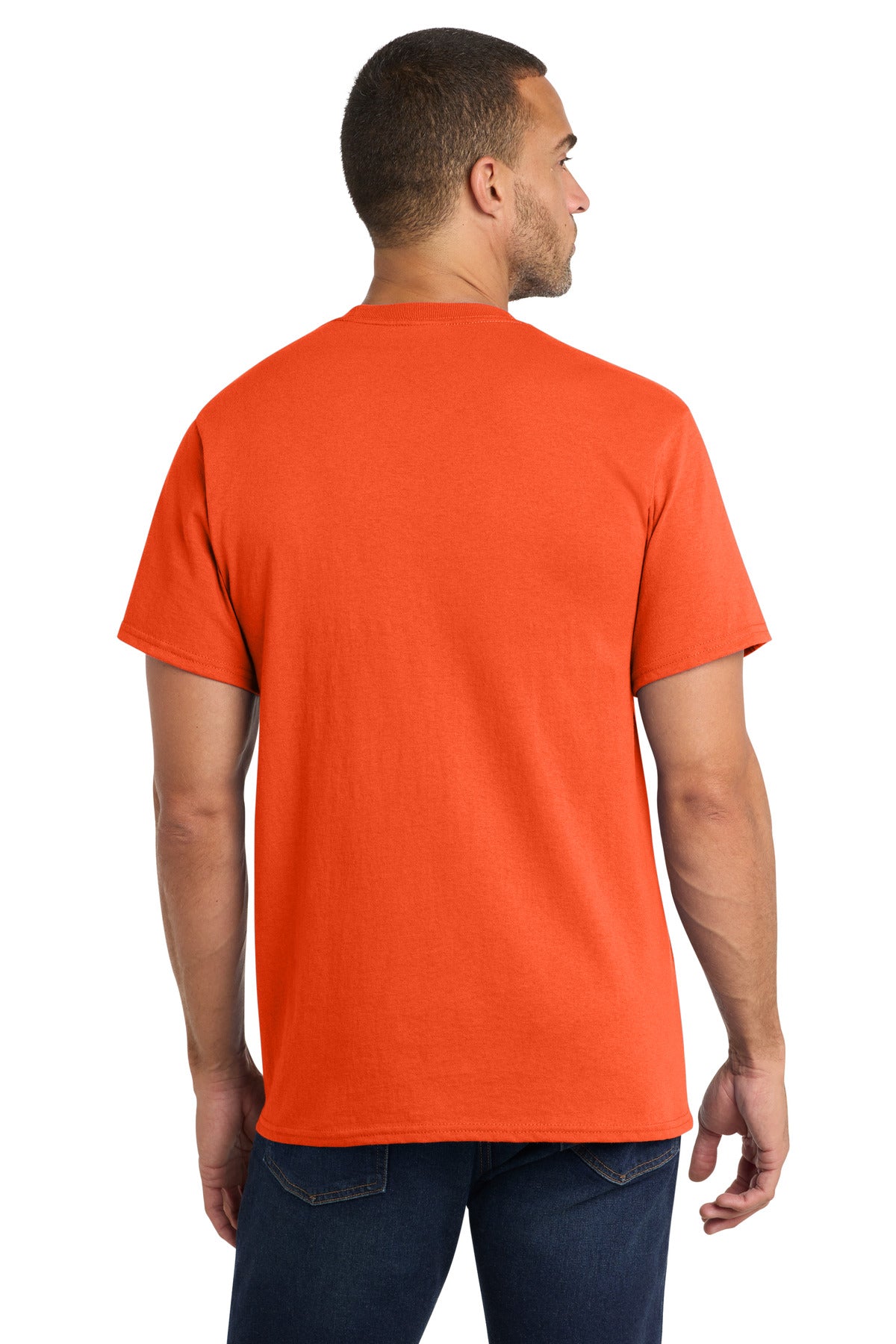 Custom Embroidered Port & Co T-Shirts  in Orange