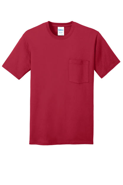 Port & Company Core Cotton Pocket Tee. PC54P