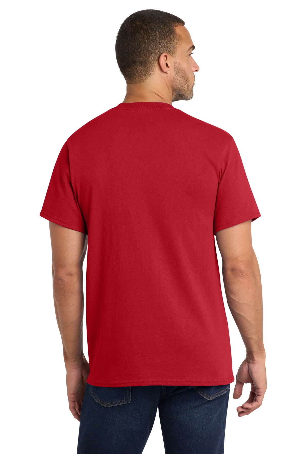 Custom Embroidered Port & Co T-Shirts  in Red