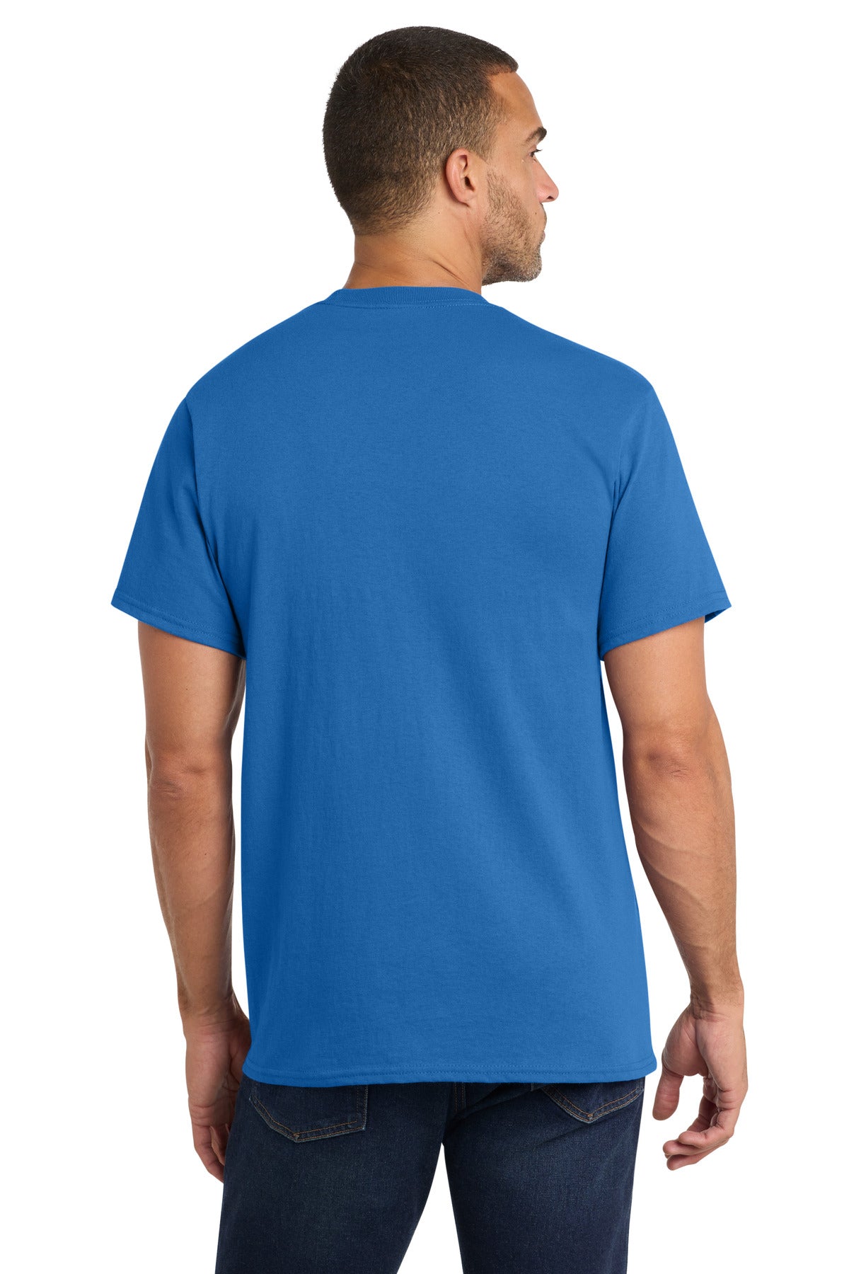 Custom Embroidered Port & Co T-Shirts  in Royal