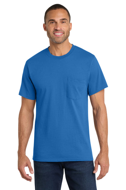 Custom Embroidered Port & Co T-Shirts  in Royal