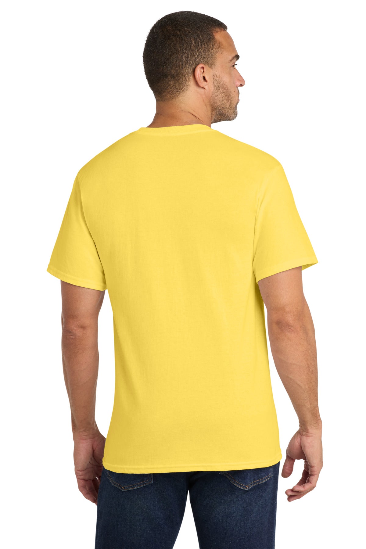 Custom Embroidered Port & Co T-Shirts  in Yellow