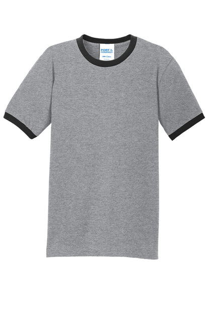 Port & Company Core Cotton Ringer Tee.  PC54R