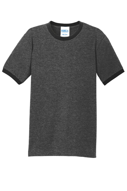 Port & Company Core Cotton Ringer Tee.  PC54R