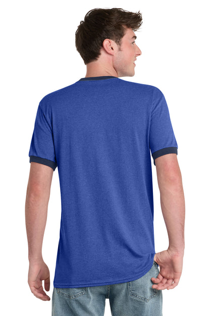 Custom Embroidered Port & Co T-Shirts  in Heather Royal/ Navy