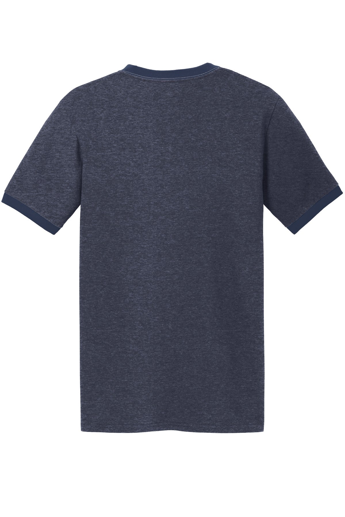 Custom Embroidered Port & Co T-Shirts  in Heather Navy/ Navy