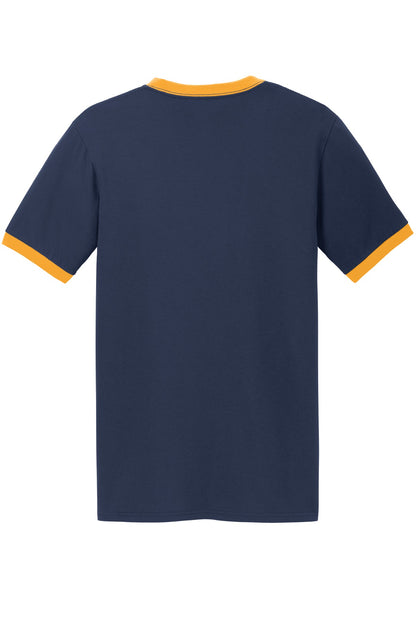Port & Company Core Cotton Ringer Tee.  PC54R