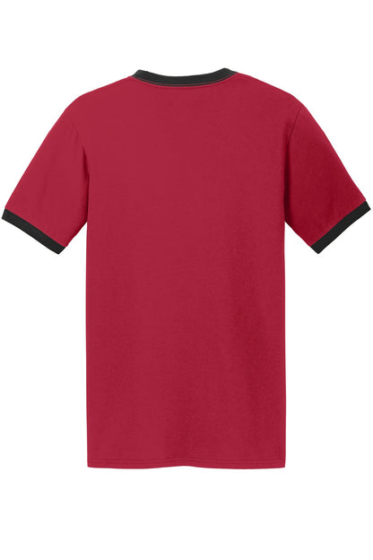 Port & Company Core Cotton Ringer Tee.  PC54R