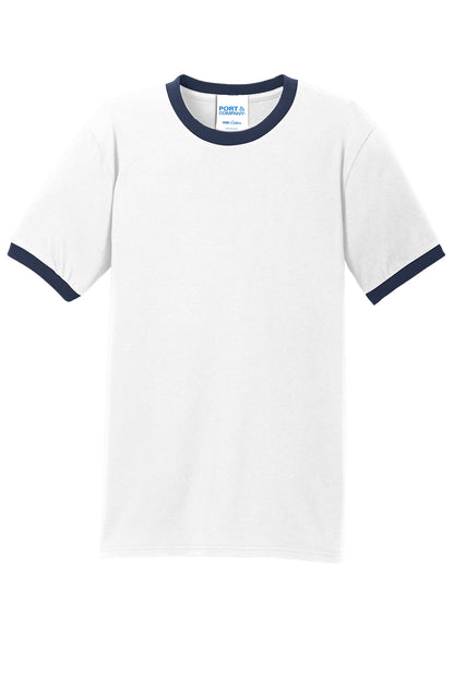 Port & Company Core Cotton Ringer Tee.  PC54R
