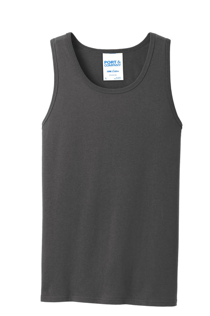 Custom Embroidered Port & Co T-Shirts  in Charcoal
