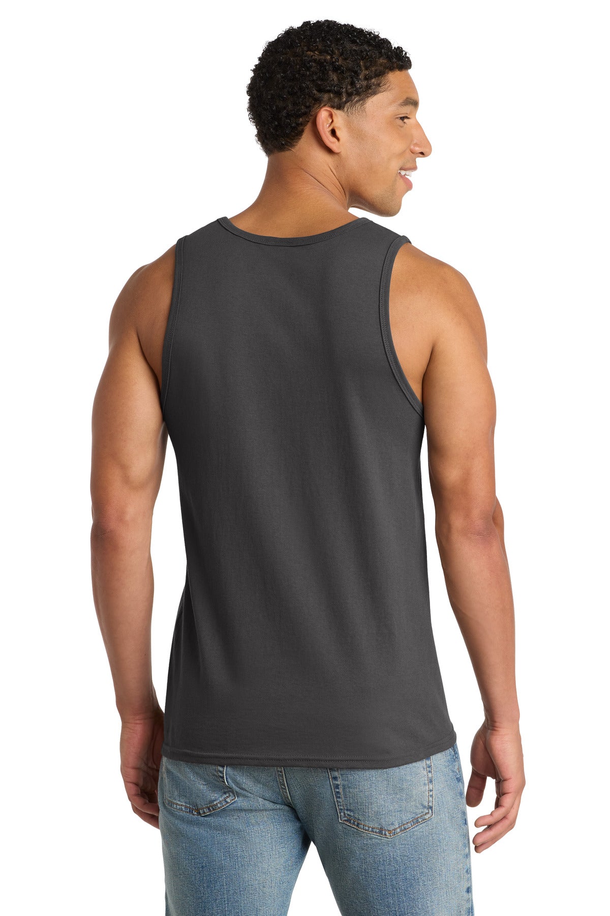 Custom Embroidered Port & Co T-Shirts  in Charcoal