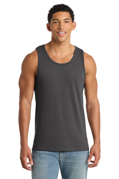 Custom Embroidered Port & Co T-Shirts  in Charcoal