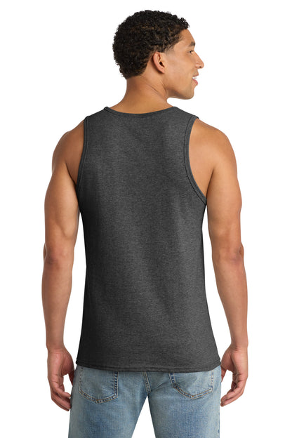 Custom Embroidered Port & Co T-Shirts  in Dark Heather Grey