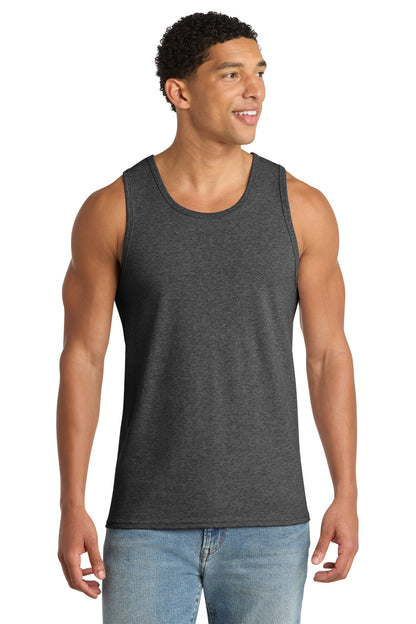 Custom Embroidered Port & Co T-Shirts  in Dark Heather Grey