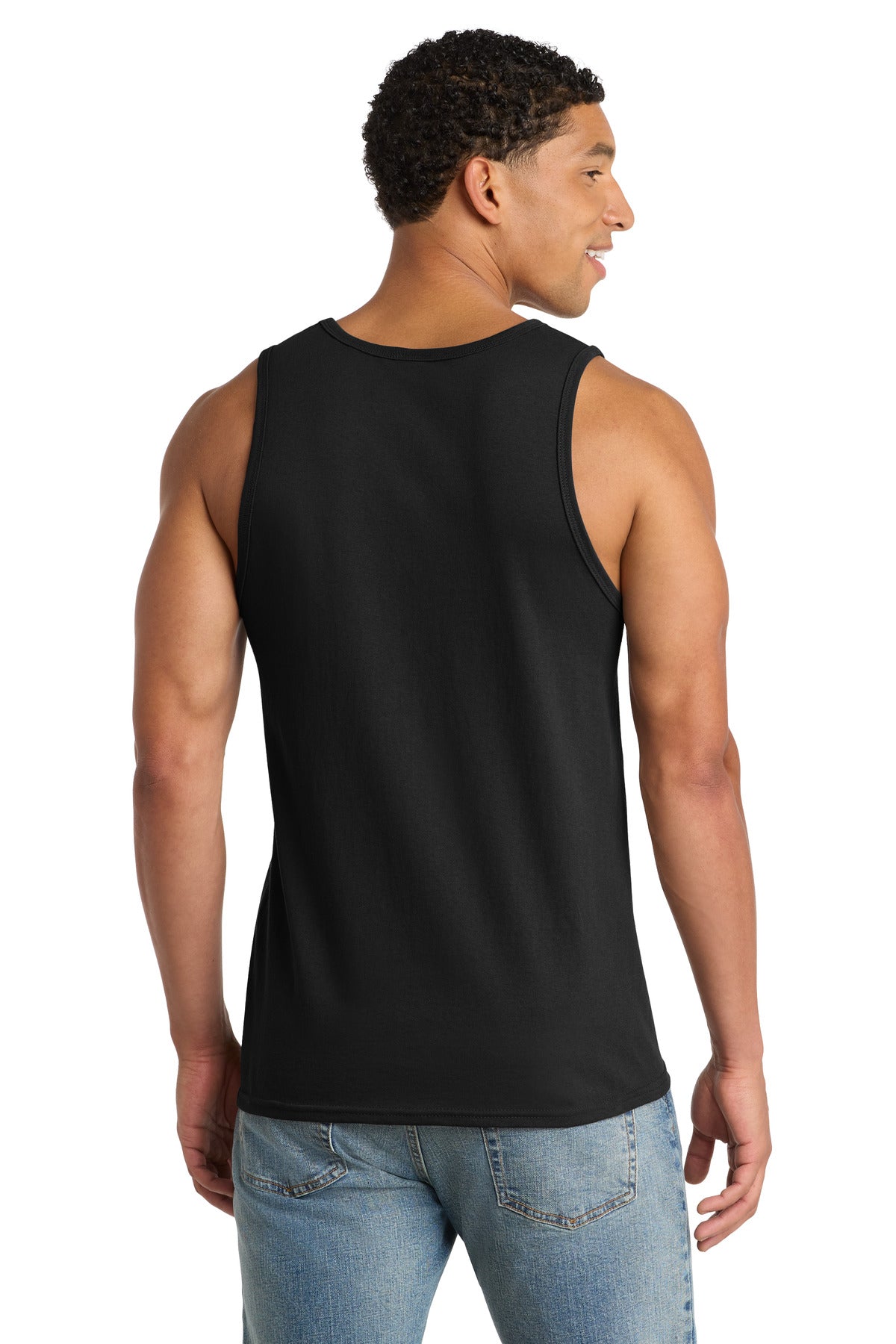 Custom Embroidered Port & Co T-Shirts  in Jet Black