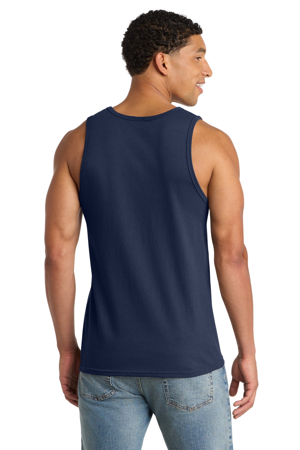 Custom Embroidered Port & Co T-Shirts  in Navy