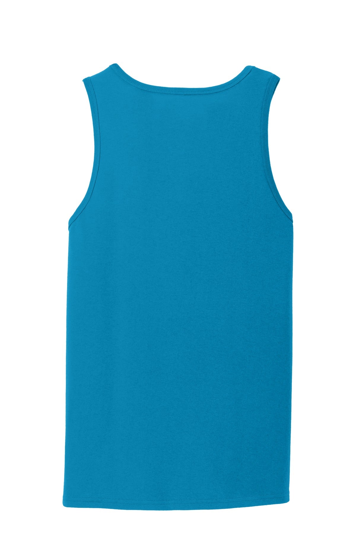 Custom Embroidered Port & Co T-Shirts  in Neon Blue