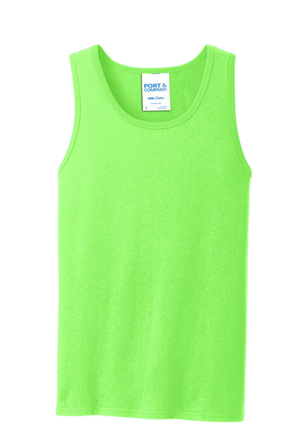 Custom Embroidered Port & Co T-Shirts  in Neon Green