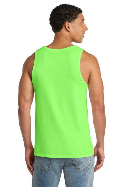 Custom Embroidered Port & Co T-Shirts  in Neon Green